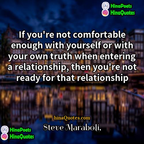 Steve Maraboli Quotes | If you're not comfortable enough with yourself